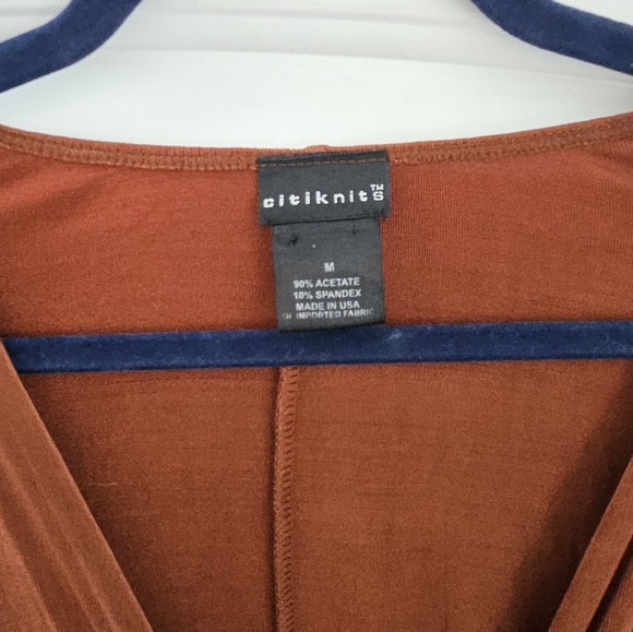Citi knit medium burnt orange tie top - Picture 2 of 3